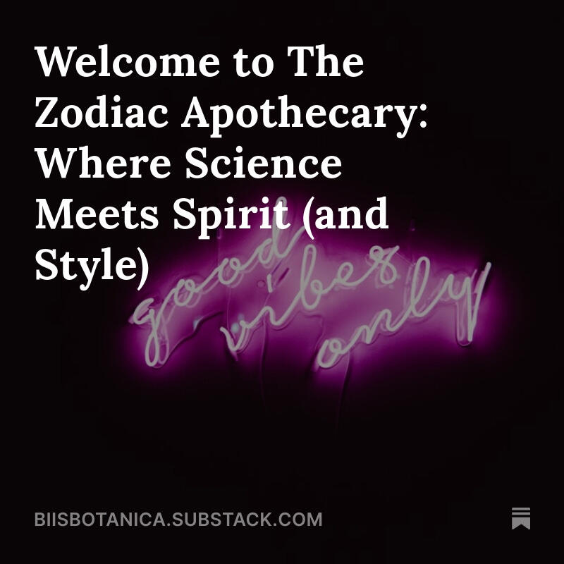 Zodiac Apothecary energetic signature of Good vibes only