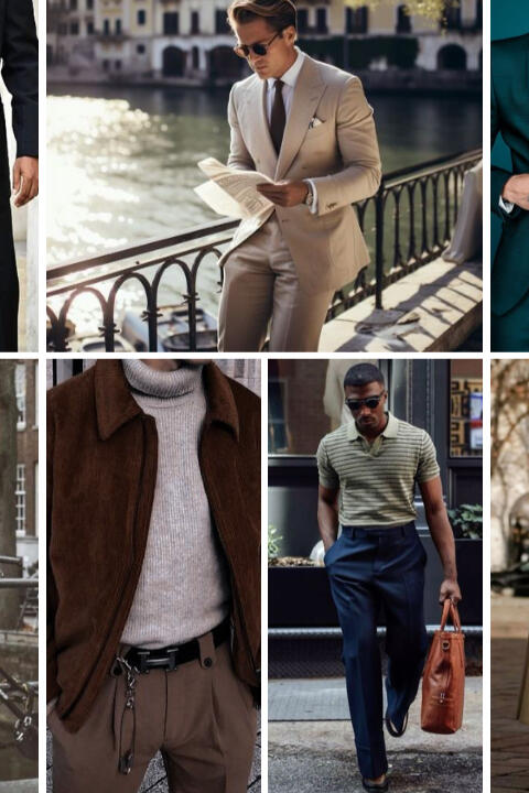 Capricorn men style aesthetic moodboard